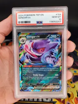 POKEMON GENGAR EX 104/162 PSA 10 - 2024 TEF EN-TEMPORAL FORCES RARE - Image 1