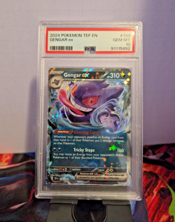 2024 POKEMON TEF EN-TEMPORAL FORCES #104 GENGAR EX PSA 10 - Image 1