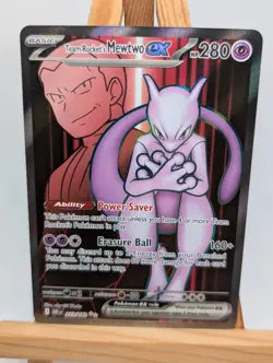 Pokemon TCG | Team Rocket’s Mewtwo ex 213/182 Full Art | Destined Rivals - Image 1