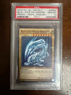 Yugioh Blue-Eyes White Dragon 2015-JPP01 Millennium Rare PSA 10 Gem Mint - Image 1