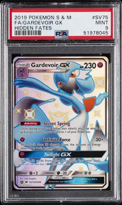 2019 POKEMON SUN & MOON HIDDEN FATES #SV75 FULL ART/GARDEVOIR GX PSA 9 - Image 1