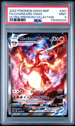 PSA 9 Charizard Vmax SIR #261 2022 Pokemon Swsh Black Star Promo 139490934 - Image 1