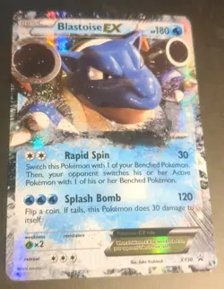 Pokemon TCG Card English XY Promos XY30 Blastoise EX Holo MP Free Shipping - Image 1