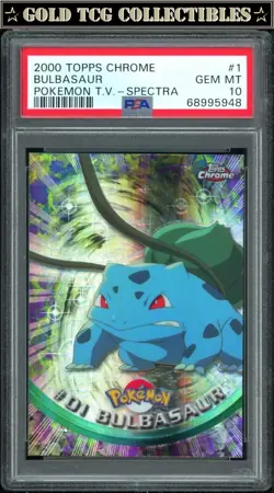 PSA 10 ⭐ Pokemon Bulbasaur 1 SPECTRA Chrome Topps Holo Foil TV 2000 Graded Card - Image 1