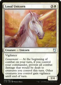 NM Loyal Unicorn, MTG, Commander 2018, Magic the Gathering, 4 - Image 1