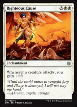 1x Near Mint, English Righteous Cause - Commander Anthology - Image 1