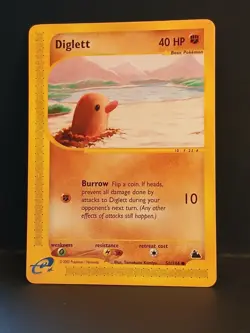 Pokemon Common Card : Diglett 50/144 ( Skyridge Set) NM-M - Image 1