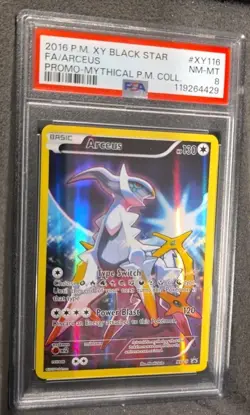POKEMON CARD ARCEUS HOLO FULL ART 116 BLACK STAR PROMO XY116 GRADED PSA 8 #XY116 - Image 2