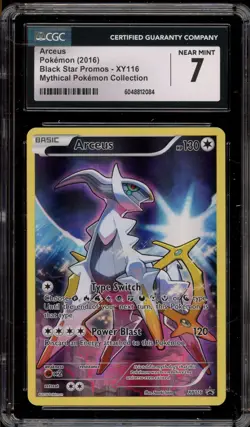 Pokemon Arceus Mythical Pokemon Coll. Black Star Full Art Promo XY116 CGC 7 - Image 1