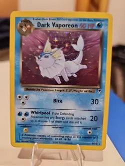 Pokemon Dark Vaporeon Holo Rare 9/110 Legendary Collection 2002 - Image 1