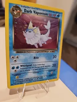 Pokemon Dark Vaporeon Holo Rare 9/110 Legendary Collection 2002 - Image 3