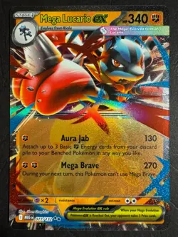 Mega Lucario EX 077/132 Pokemon Mega Evolution Base Near Mint - Image 1