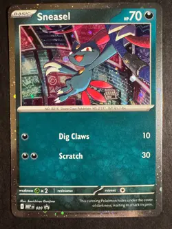 Sneasel Cosmos Holo MEP 020 Promo Pokemon Phantasmal Flames Near Mint - Image 1