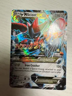 Pokemon TCG M Scizor EX 77/122 XY Breakpoint Lightly Played - Image 1