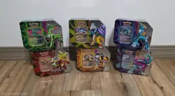 Pokemon TCG Paradox Destinies / Paradox Clash Tins - Set of 6 *NEW - SEALED* - Image 1