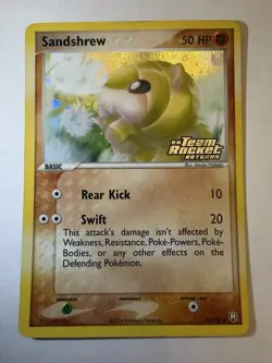 Pokemon TCG Sandshrew EX Team Rocket Returns Reverse Holo Common 74/109 50 HP - Image 1