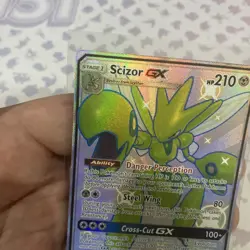 2019 Pokemon Hidden Fates Scizor GX Shiny Vault Holo Full Art SV72/SV94 NM - Image 5