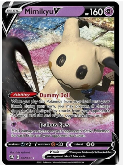 Mimikyu V 062/163 Battle Styles - NM - Ultra Rare Pokemon Card TCG - Image 1