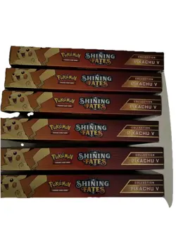 NEW! Factory SEALED! Pokemon TCG - Shining Fates Collection Pikachu V Box - READ - Image 5