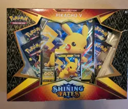 Pokemon TCG Shining Fates Pikachu V Collection Box Factory Sealed - Image 1