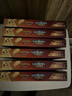 NEW! Factory SEALED! Pokemon TCG - Shining Fates Collection Pikachu V Box - READ - Image 5