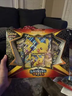 Pokemon TCG - Shining Fates Pikachu V Collection Box - NEW FACTORY SEALED - Image 1