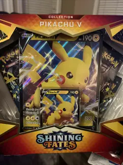 Pokemon TCG - Shining Fates Pikachu V Collection Box - NEW FACTORY SEALED - Image 2
