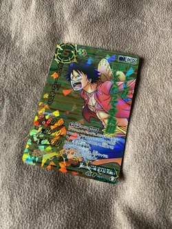 Luffy One Piece Card Miracle Battle Carddass Promo #11 Played - Image 1