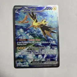 Pokemon TCG Zapdos EX Holo Card 202/165 Scarlet & Violet 151 - Image 1