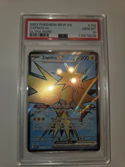 Zapdos EX 192/165 Scarlet & Violet 151 Full Art Ultra Rare Pokemon Card PSA 10 - Image 1