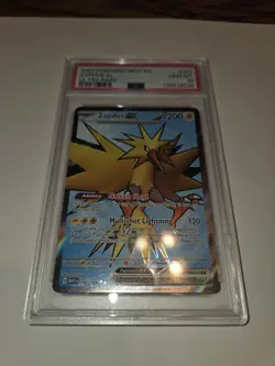 Zapdos EX 192/165 Scarlet & Violet 151 Full Art Ultra Rare Pokemon Card PSA 10 - Image 3