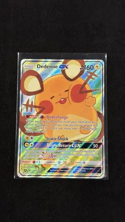 Pokemon TCG Dedenne GX Full Art Alternate Holo Card 195a/214 [NM] - Image 1