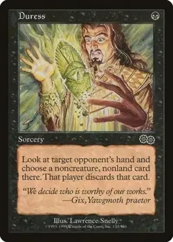 MTG Magic LP Duress - Urza's Saga L11 - Image 1
