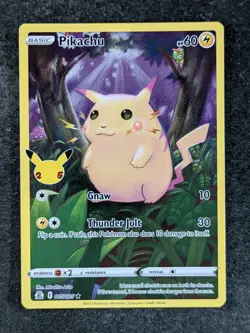 2021 Pokemon Sword & Shield Celebrations PIKACHU Holo Rare English #005/025 - Image 1
