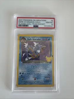 Pokemon TCG Dark Gyarados Holo Card 8/82 Celebrations Series PSA 10 - Image 1