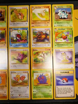 HP (Unlimited) COMPLETE Pokemon JUNGLE Set 32-Card UNCOMMON/COMMON Non-Holo 64 - Image 4