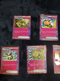 Pokemon Trainer Pink & Gold Holo Card Lot of 11 Cards (1 Card Has Some Damage) - Image 4