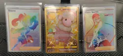 Pokemon TCG Rainbow Rare Trainer With Gold Flaafy 8-card Lot Near Mint Condition - Image 3