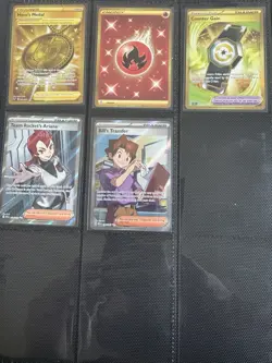 Lot Of 14 Pokemon Cards, 7 Pink Trainer & 3 Gold Card & 4 Trainer Cards - Image 2