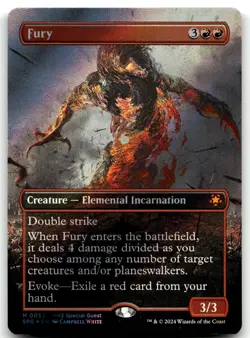 Fury (Borderless) (Textured Foil) NM Foil M Special Guests 52 - Image 1