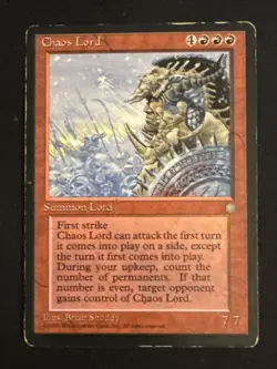 1x Chaos Lord Ice Age HP MTG Magic the Gathering x1 MKE - Image 1