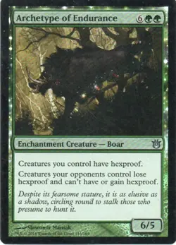 MTG: Born of the Gods: Foil Archetype of Endurance: Lightly Played Condition - Image 1