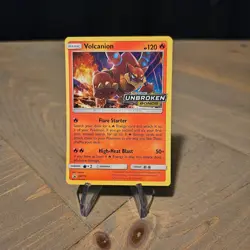 2019 Volcanion Prerelease SM179 Unbroken Bonds Black Star Promo Pokemon Card - Image 1