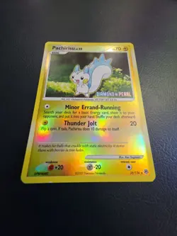 Pokemon TCG Pachirisu Reverse Holo 35/130 Diamond & Pearl 2007-Moderately Played - Image 2