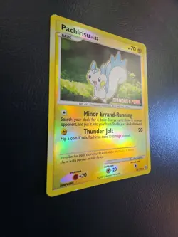 Pokemon TCG Pachirisu Reverse Holo 35/130 Diamond & Pearl 2007-Moderately Played - Image 5
