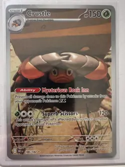 Pokemon 2025 Destined Rivals Crustle 186/182 IR Illustration Rare Holo NM - Image 1