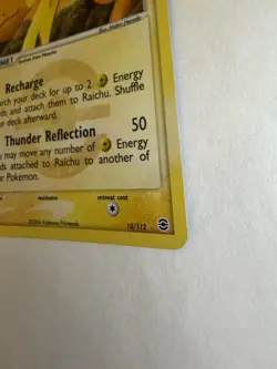 Pokemon TCG Raichu EX FireRed & LeafGreen Reverse Holo Rare 12/112 2004 80 HP - Image 2