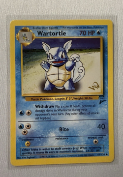 Pokemon Wartortle WOTC Promo Gold Stamp Base 2 - 63/130 FREE SHIPPING NM - Image 1