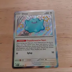 Pokemon TCG Ditto Scarlet & Violet Paldean Fates Holo Shiny Rare - Image 1