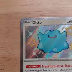 Pokemon TCG Ditto Scarlet & Violet Paldean Fates Holo Shiny Rare - Image 5
